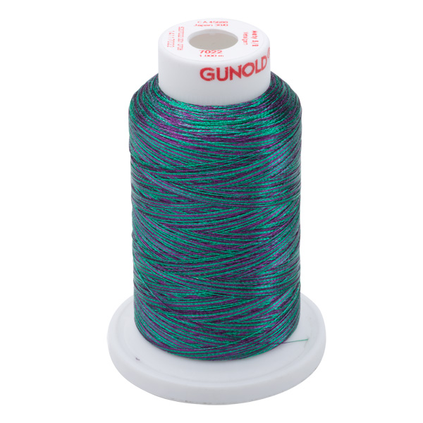 Gunold Embroidery Thread - METY 5/2 - 1000m - 7022 - Jade/Purple
