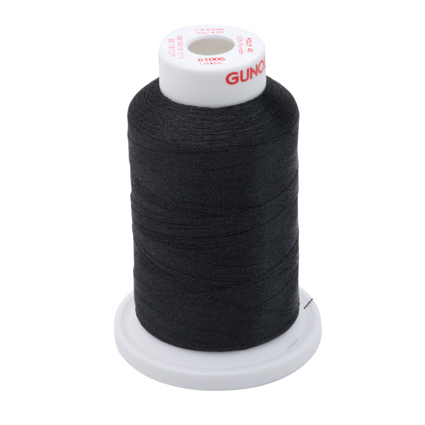 Gunold Embroidery Thread - POLY 40 - 1000m - 61005 - Black