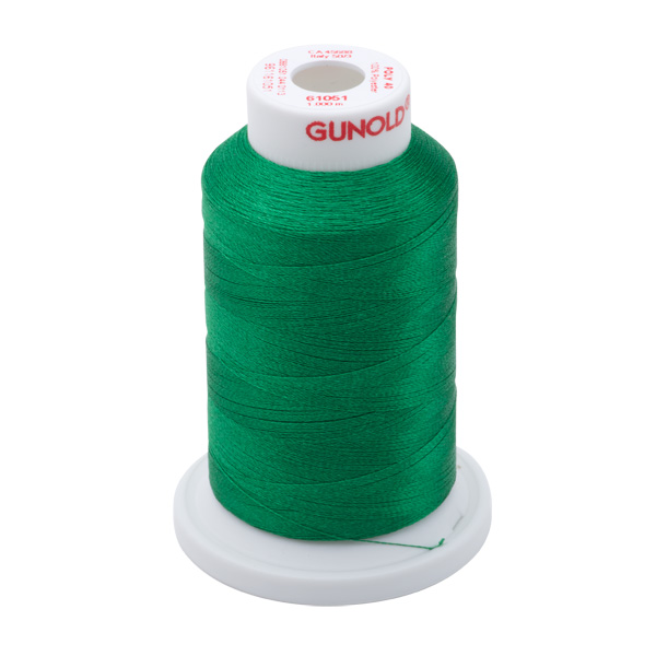 Gunold Embroidery Thread - POLY 40 - 1000m - 61051 - Christmas Green