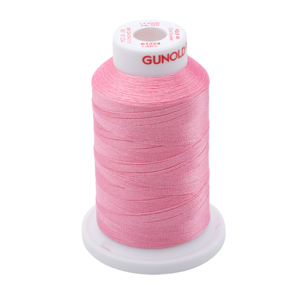 Gunold Embroidery Thread - POLY 40 - 1000m - 61224 - Bright Pink