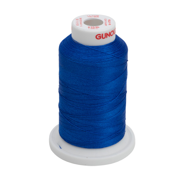 Gunold Embroidery Thread - POLY 40 - 1000m - 61535 - Royal Blue