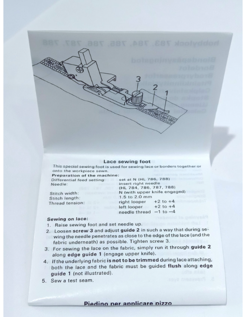 PFAFF Lace sewing foot 2992499370/906