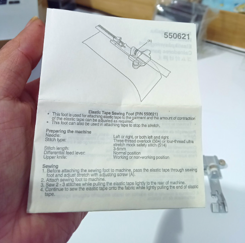 PFAFF Elastic tape sewing foot 9341550621
