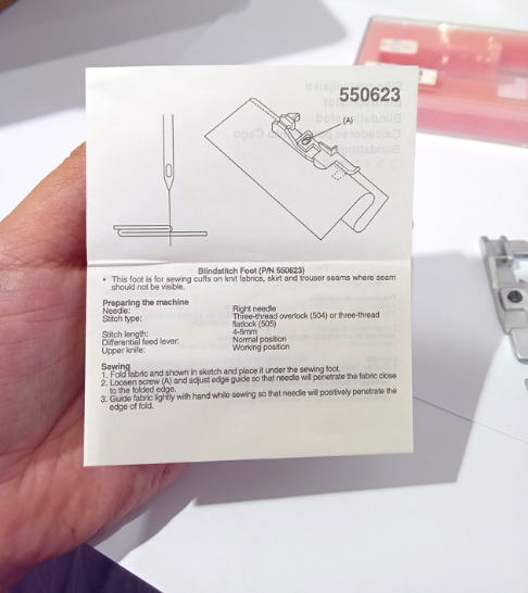 PFAFF Blind stitch foot 9341550623