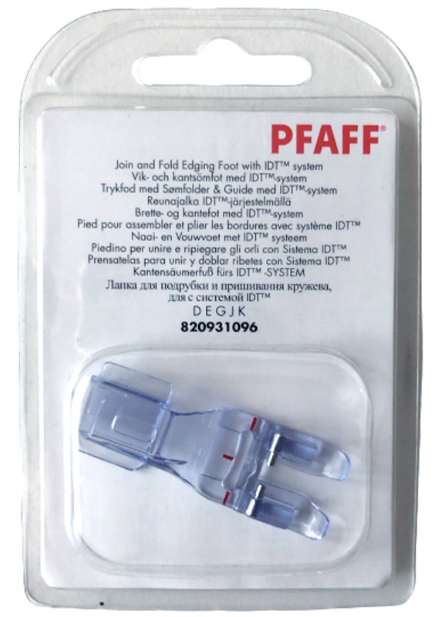 PFAFF Join and Fold Edging Foot for IDT System 820931096