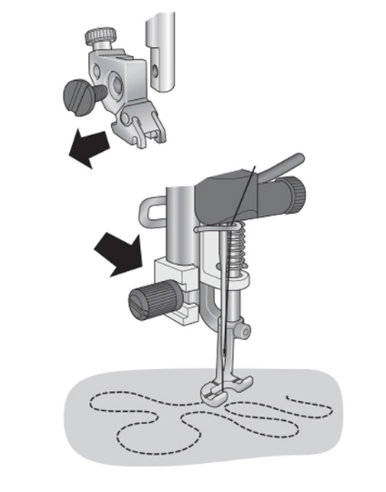 PFAFF Open Toe Free Motion Spring Foot for Group J L 821141096