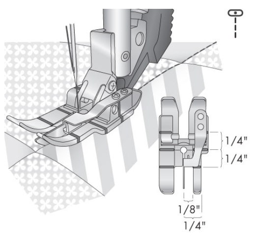 PFAFF Stitch-in-Ditch Foot for IDT™ System 820925096