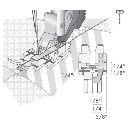 PFAFF Clear Stitch-in-Ditch Foot for IDT™ System 821143096