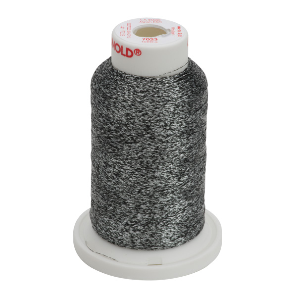 Gunold Embroidery Thread - METY 5/2 - 1000 - 7023 - Black / Silver