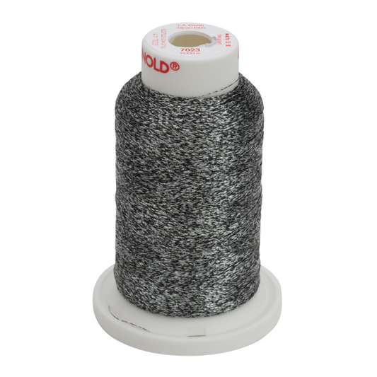 Gunold Embroidery Thread - METY 5/2 - 1000 - 7023 - Black / Silver