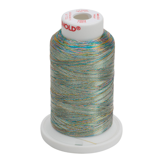 Gunold Embroidery Thread - METY 5/2 - 1000m - 7024 - Lt Blue/Gold/Pink