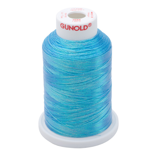 Gunold Embroidery Thread - METY 5/2 - 1000m - 7044 - Rainbow Prism Blue