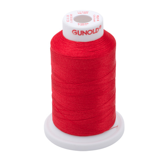 Gunold Embroidery Thread - POLY 40 - 1000m - 61039 - True Red