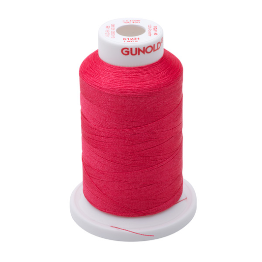 Gunold Embroidery Thread - POLY 40 - 1000M - 61231 - Med. Rose