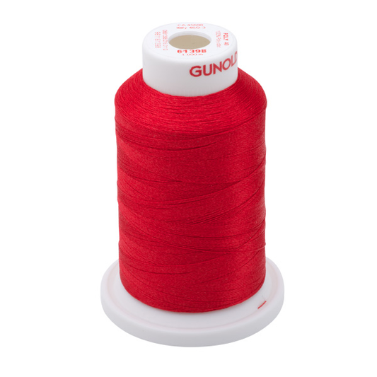 Gunold Embroidery Thread - POLY 40 - 1000m - 61398 - Firecracker Red