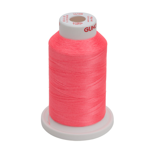 Gunold Embroidery Thread - POLY 40 - 1000m - 61909 - Pink Neon