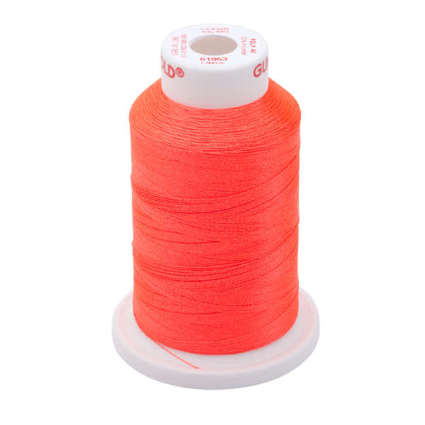 Gunold Embroidery Thread - POLY 40 - 1000m - 61953 - Tangerine Neon