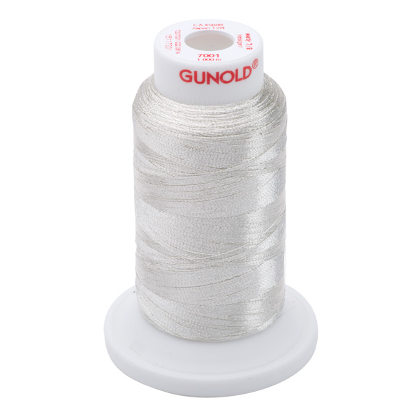 Gunold Embroidery Thread - METY 5/2 - 1000m - 7001 - Silver