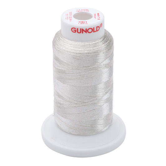 Gunold Embroidery Thread - METY 5/2 - 1000m - 7001 - Silver