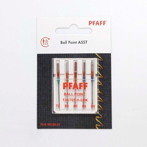 PFAFF Ball Point Needle Asst - 5pcs/pack 821303096
