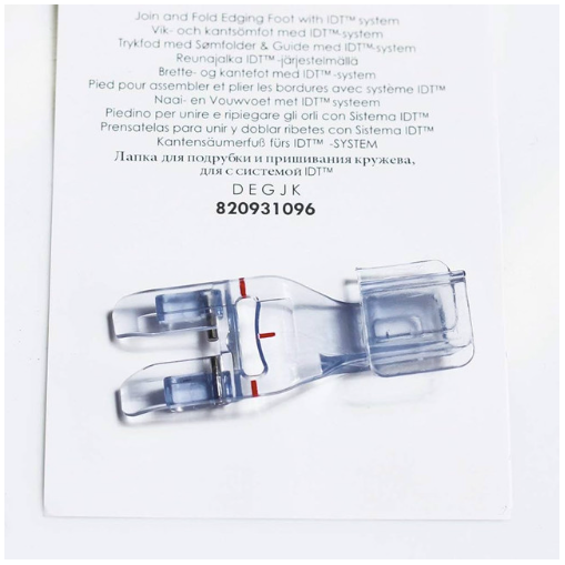 PFAFF Join and Fold Edging Foot for IDT System 820931096