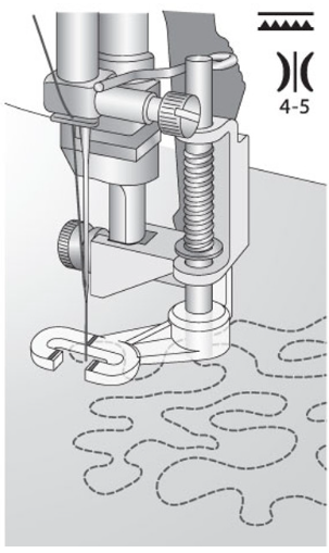 PFAFF Open Toe Free-Motion Foot 820988096