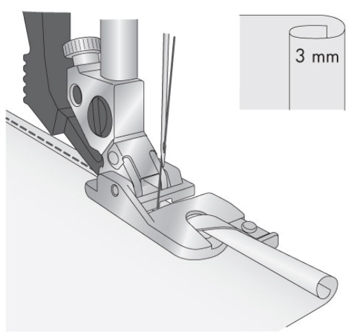 3mm Rolled Hem Foot for IDT™ System