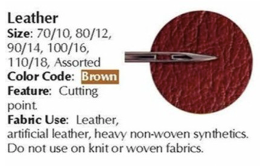 Schmetz Leather Needle - 130/705 H Size 100/16