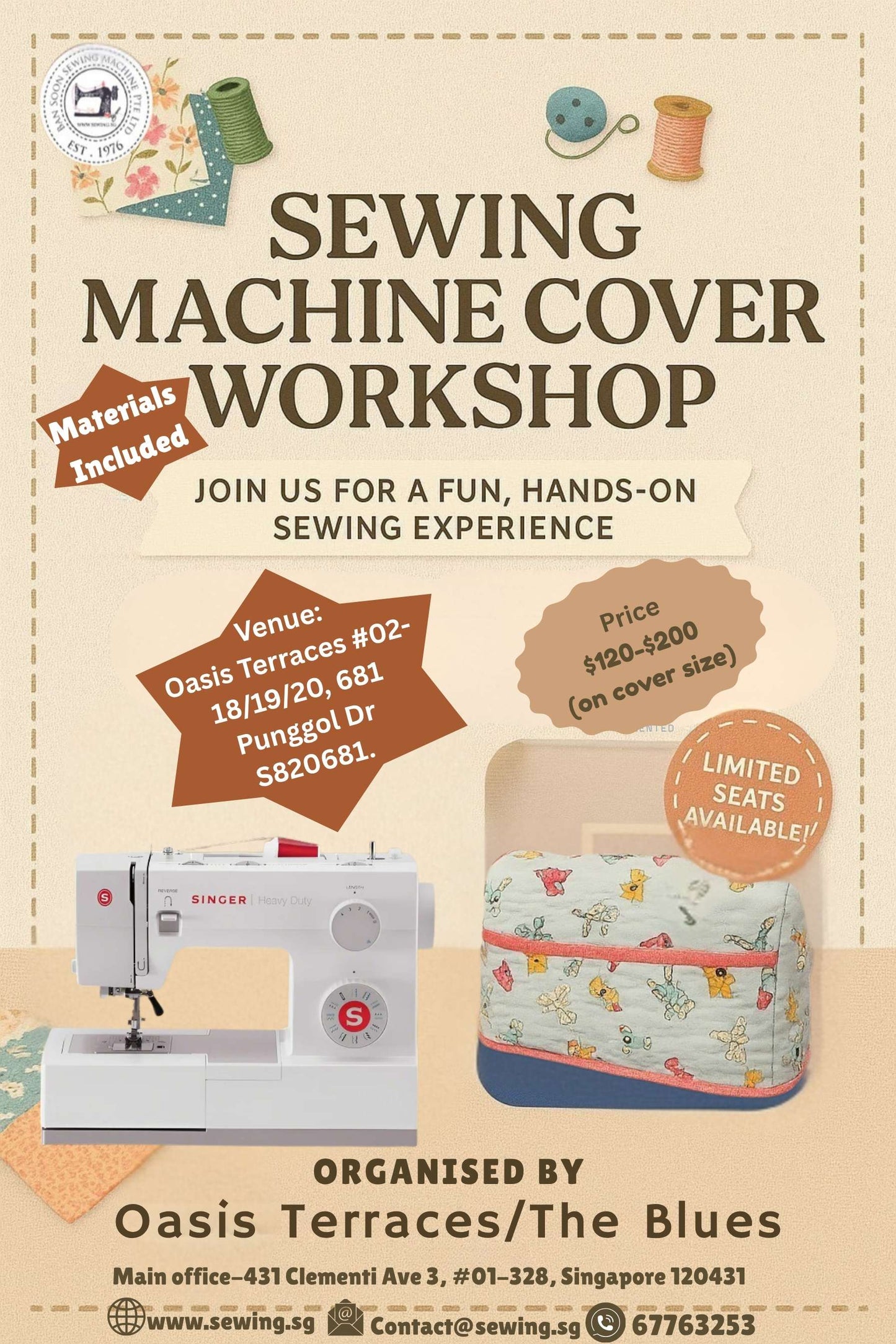 Hands-On Sewing Machine Cover Workshop | Craft Your Own Cover