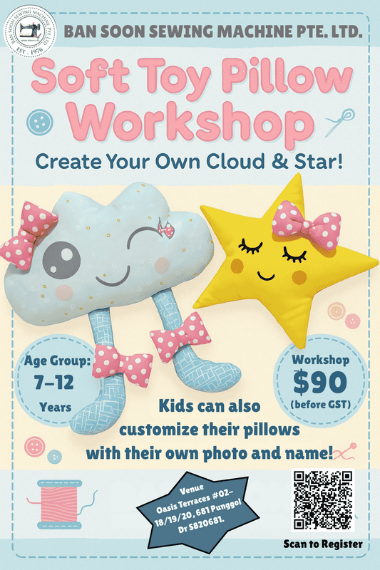 Soft Toy Pillow Workshop – Create Your Own Cloud & Star